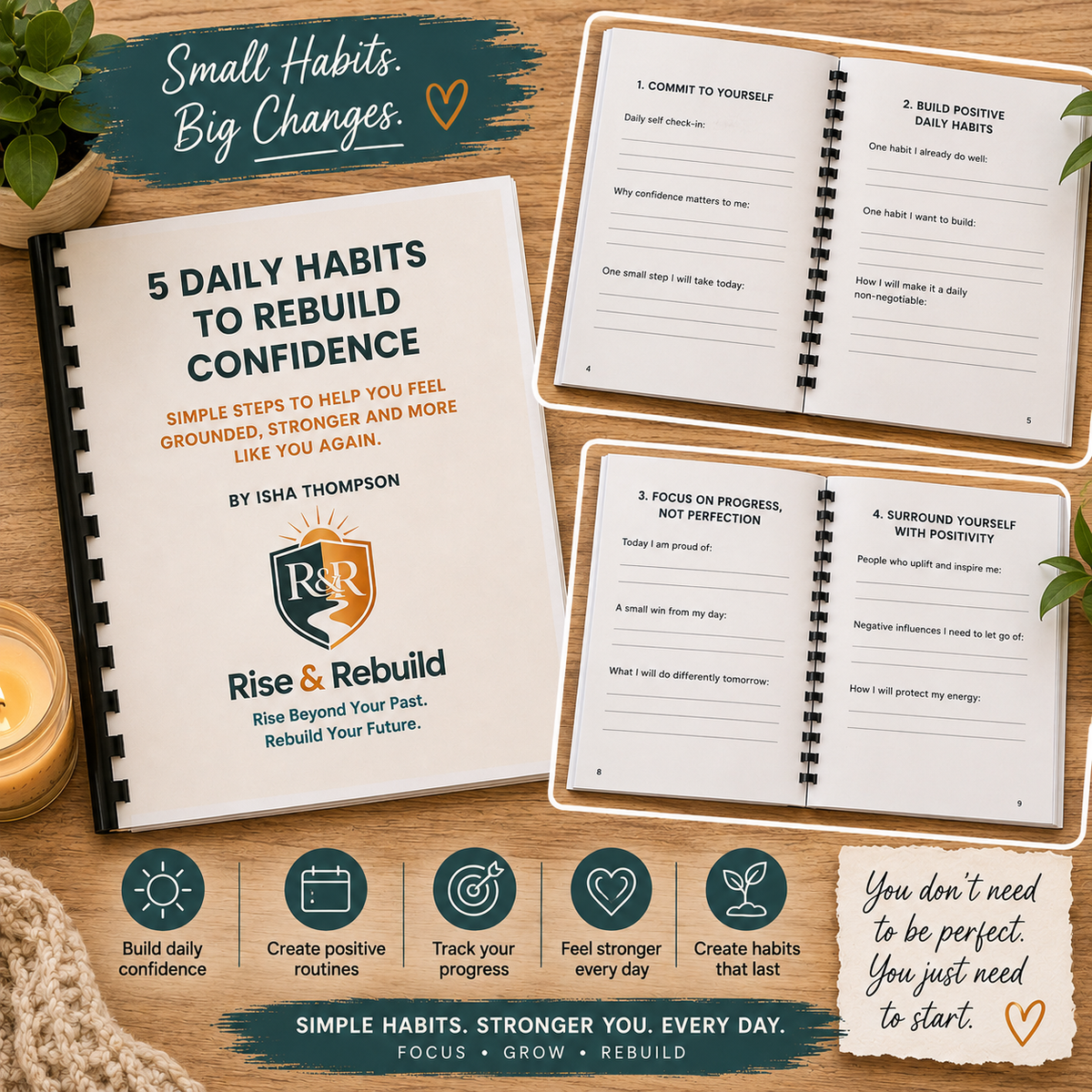 5 Daily Habits to Rebuild Confidence | Rise & Rebuild Guide