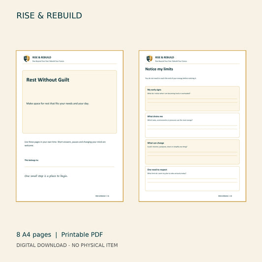 Rest Without Guilt Workbook - actual PDF pages, digital download only